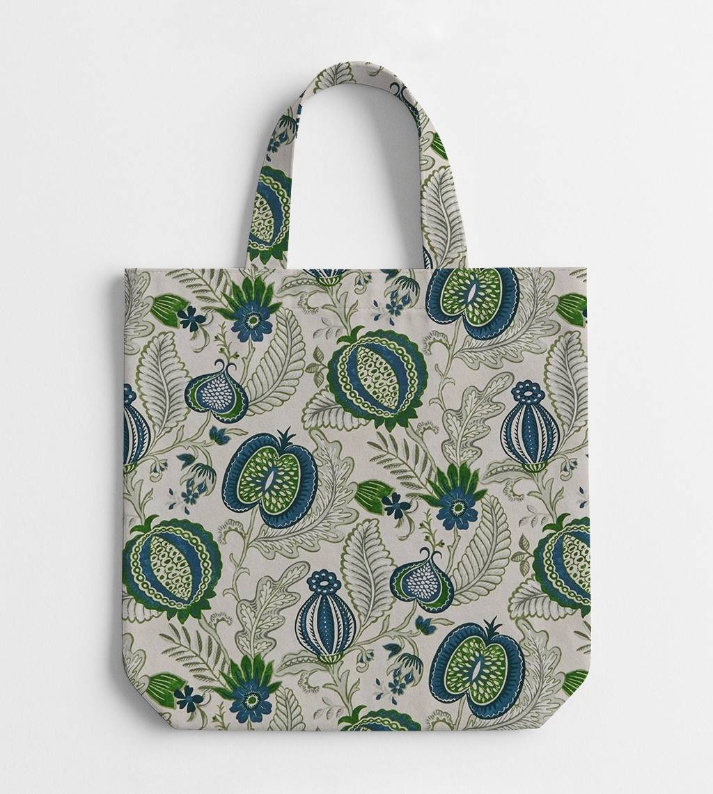 Winter Fruits Navy Tote Bag